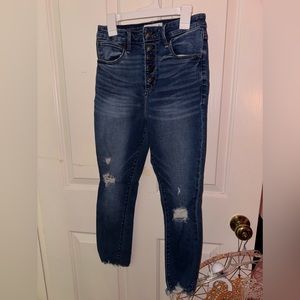 Abercrombie high rise skinny ankle jeans